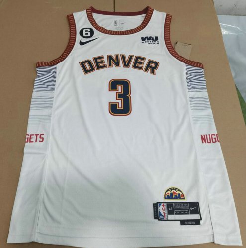 NBA 3 Hyland Nuggets 22-23 city Maillot blanc